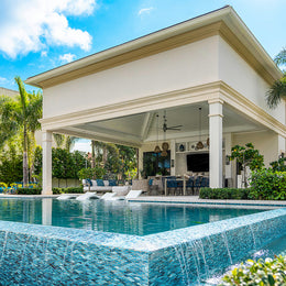 Pool w/ Agate 1x1 & Martini in Portofino Pearl by LBT