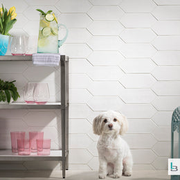 Kitchen with Watercolors Picket Whistler by Lunada Bay Tile