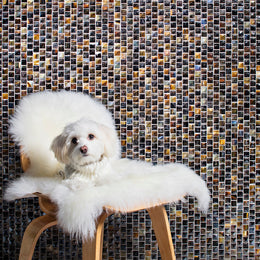 Room with Origami Mosaic Nami pattern in Ippei Pearl by LBT